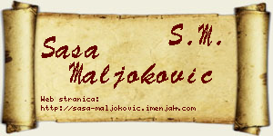 Saša Maljoković vizit kartica